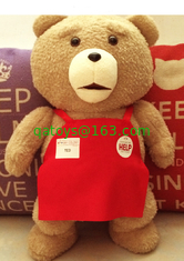 Lovely Ted Bear Baby Plush Toys Red Brown Polyester Accept OEM ODM