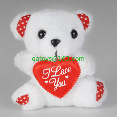 Fashion Valentines Day Stuffed Toys Teddy Bear With Red Heart Push Celebrating