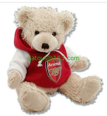 12 Inch White Teddy Bear Holiday Stuffed Toys Embroidery Printing