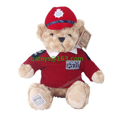 8 Inch Stuffed Animal Toys Pilot Teddy Bear With Uniforms For Promotion Gifts