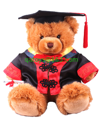 18 Inch Doctor Graduation Teddy Bear Stuffed Soft Plush Toys For Collection Celebration