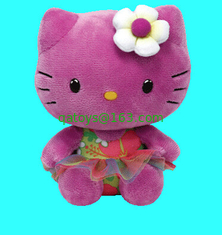 20cm Lovely Orange Hello Kitty Cartoon Stuffed Plush Toys For Collection