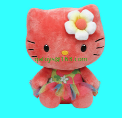 20cm Lovely Orange Hello Kitty Cartoon Stuffed Plush Toys For Collection