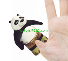 4 inch Fashon Kungfu Panda Plush Finger Puppets Kids Finger Puppets