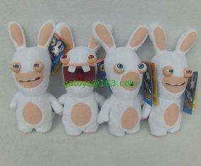 Lovely Rayman Raving Rabbids Cartoon Plush Toys White Cute Custom