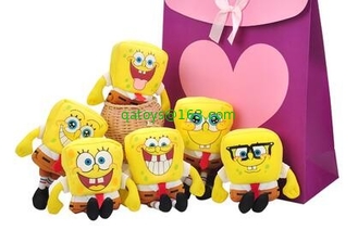 Fashion Cartoon The SpongeBob 20 Style different expression Plush Stuffed Toys