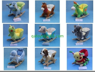 Lovely Animal Plush Baby Rocking Chair Collection For Baby Ride on Playing