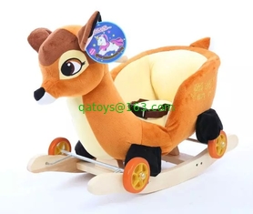 Lovely Animal Plush Baby Rocking Chair Collection For Baby Ride on Playing