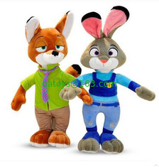 Brown and Green Zootopia Disney Plush Toys Stuffed Animals Soft Material