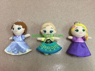 4 inch Lovely Frozen Plush Keychain Stuffed Toys Red Blue Yellow