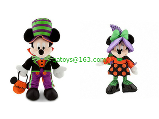30cm Disney Plush Toys Halloween Time Mickey Mouse and Minnie Mouse