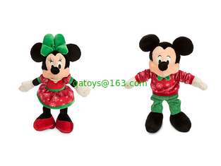 Disney Christmas Mickey Mouse and Minnie Mouse Red and Green