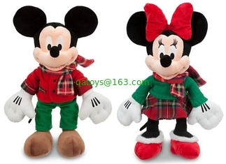 12 inch Disney Plush Toys Large Tartan Christmas Mickey Fashion