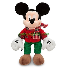 12 inch Disney Plush Toys Large Tartan Christmas Mickey Fashion