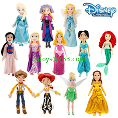50cm Original Disney Princess Family Cartoon Stuffed Plush Toys