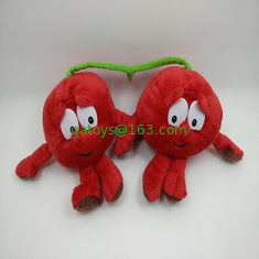 Eco friendly Vegetable Fruit Assorted Stuffed Baby Plush Toys Red / Green / Yellow