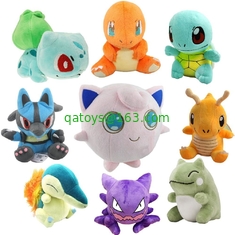New Cartoon Characters Pokemon Stuffed Plush Toys 8inch For Crane Vending Toy Machine