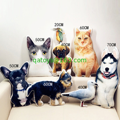 Animal Face 3D printing stuffed Plush toys for funny 20cm to 70cm