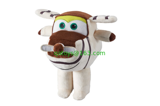 8 Style Cartoon Plush Toys 20cm Super Wings Airplane , Red / Green / Yellow Color