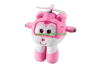 8 Style Cartoon Plush Toys 20cm Super Wings Airplane , Red / Green / Yellow Color