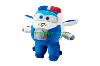 8 Style Cartoon Plush Toys 20cm Super Wings Airplane , Red / Green / Yellow Color