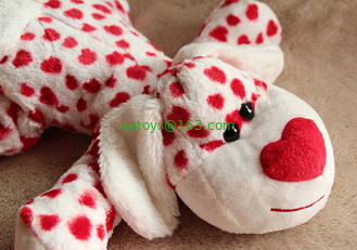 Lovely Valentines Day Stuffed Toys / Animal Dog Stuffed Push Toys For Celebration 35cm