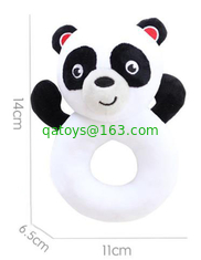 Cute Baby Animal Head Rattle Plush toys 14cm