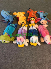 Disney Animal Head Plush Toys Pencial Bag for School 28cm