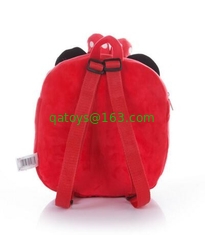 12 Inch Red Mickey Mouse Backpack For Toddler With Soft Plush Fabric Size