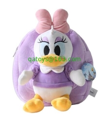 Purple Disney Daisy Plush School Bag , Personalized Backpacks With Logo Printing