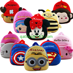 Fashion Lovely Cartoon Kids School Backpacks Personalized Soft Plush , 23cm*21cm*9cm