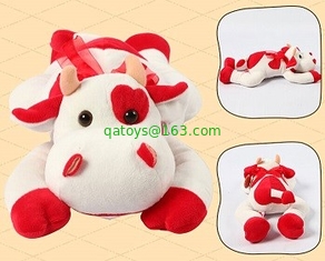 Promotion Gifts Lovely Red Cow Shape Custom Small Stuffed Animals For Children