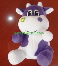 Purple Stuffed Milk Cow Animal Promotional Gifts Toys 8 Inch CE Standard