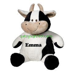 Purple Stuffed Milk Cow Animal Promotional Gifts Toys 8 Inch CE Standard