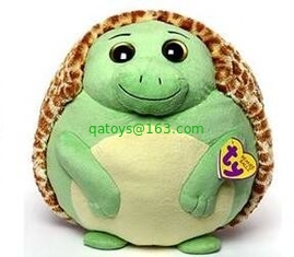 25cm Round Shape Animal Promotional Gifts Toys Green / Brown / Grey Color