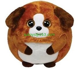 25cm Round Shape Animal Promotional Gifts Toys Green / Brown / Grey Color