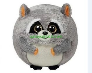 25cm Round Shape Animal Promotional Gifts Toys Green / Brown / Grey Color