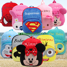 Cartoon Plush Soft Kids School Backpacks Personalized Design  , 23cm*21cm*9cm