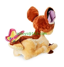 Bambi with Butterfly Medium Disney Store Soft Toys 25cm Size Brown Color