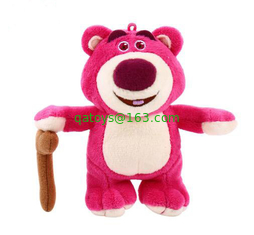 3 Lotso Huggin Bear Disney Plush Animals 13cm Keychian For Backpack