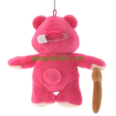 3 Lotso Huggin Bear Disney Plush Animals 13cm Keychian For Backpack