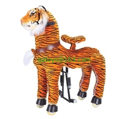 Rocking Tiger Amusement Park Equipment Mechanical Pony Kid Ridding On Walking Animal