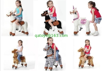 Lovely Amusement Park Equipment Mechanical Pony Kid Ridding On Walking Animal