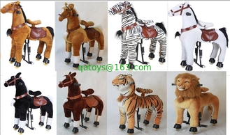 Lovely Amusement Park Equipment Mechanical Pony Kid Ridding On Walking Animal