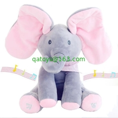 Musical Peek a Boo Elephant Play Hide And Seek Electric Baby Cuddly Plush Toys