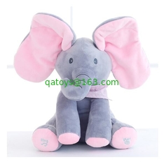 Musical Peek a Boo Elephant Play Hide And Seek Electric Baby Cuddly Plush Toys