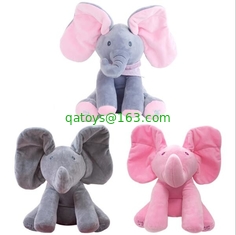 Musical Peek a Boo Elephant Play Hide And Seek Electric Baby Cuddly Plush Toys