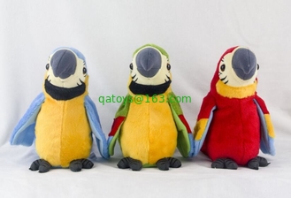20cm Parrot Animal Plush Toys , Red / Blue / Yellow Color