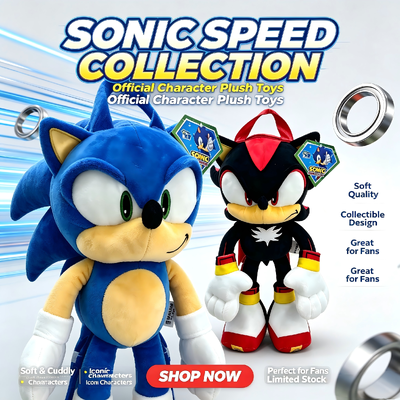 Cute Sonic the Hedgehog Plush Doll Backpack