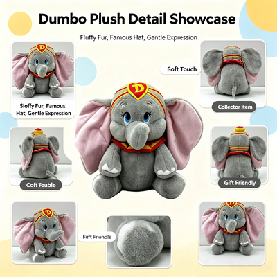Cute Disney Plush Toy Dumbo - D